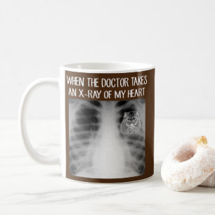 Mug Quand le docteur prend X rayons de mon coeur Drôl