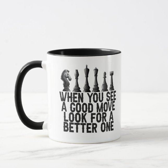 Mug Quand vous voyez un bon pas, cherchez un meilleur (Gauche)