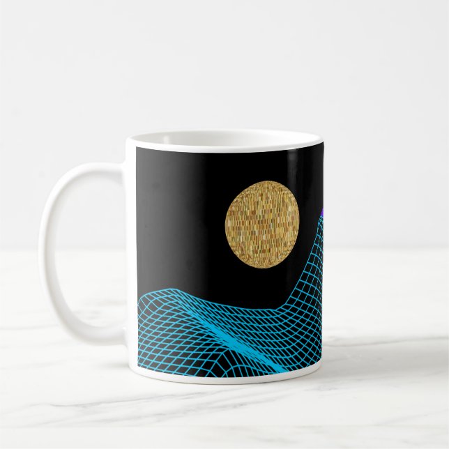 Mug Quantum Disco Dimension Purple Blue Black Gold (Gauche)
