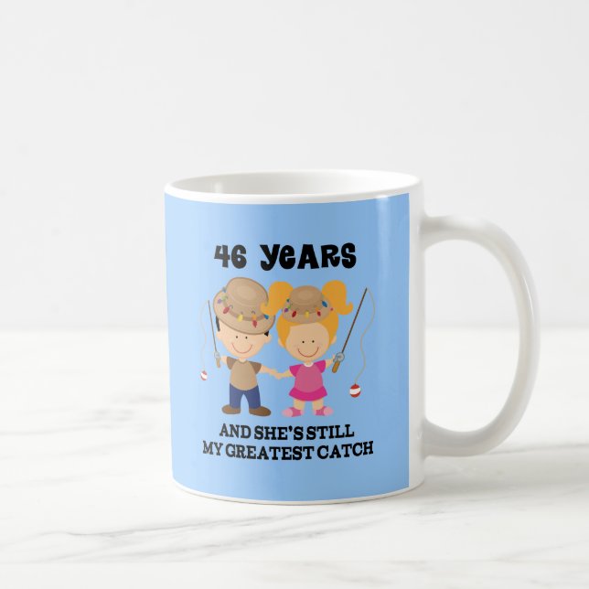 Mug quarante-sixième Cadeau d'anniversaire de mariage (Droite)