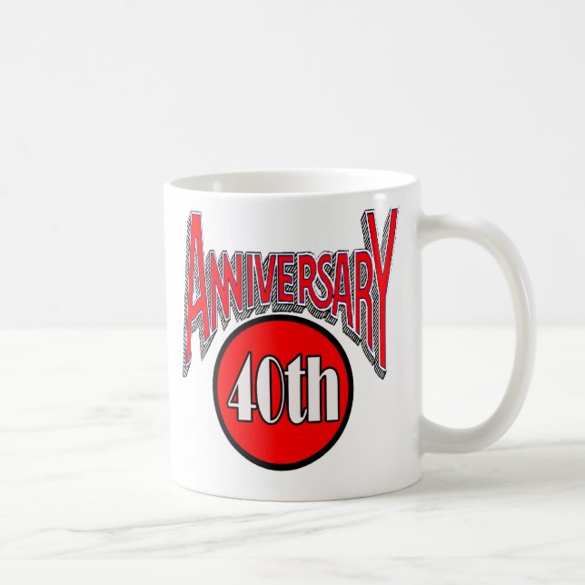 Mug quarantième anniversaire (Droite)