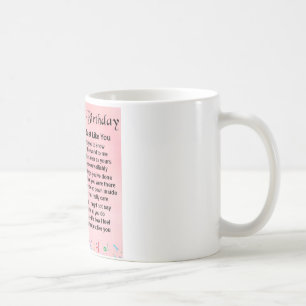 Mug quarantième anniversaire - poème de soeur