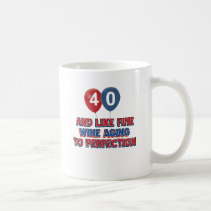 Mug quarantième conceptions an d'anniversaire