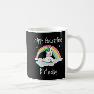Mug Quarantine Anniversaire Unicorn arc-en-ciel