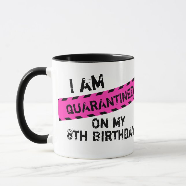 Mug Quarantine Birthday Party, Virtual Birthday (Gauche)