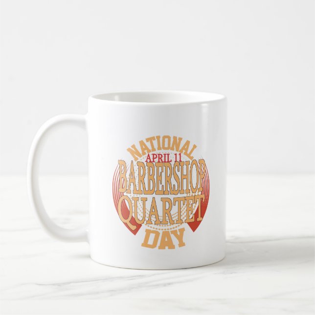 MUG QUARTIER NATIONAL DE BARBERSHOP JOUR D'AVRIL 11 OR (Gauche)