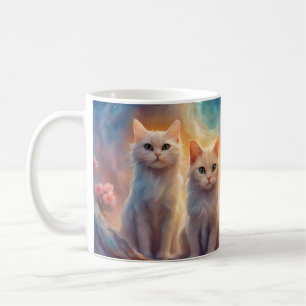 Mug Quatre chats blancs mignons