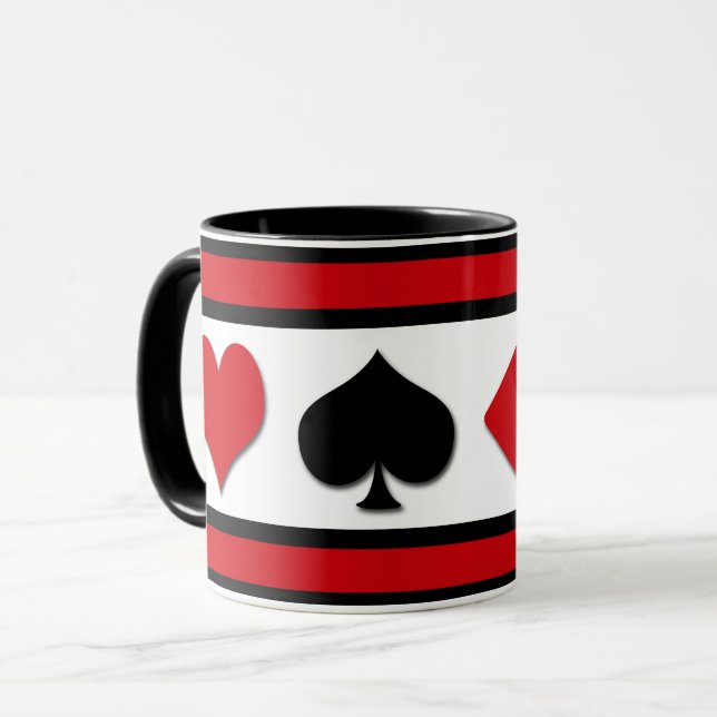 Mug Quatre combinaisons de cartes (Devant gauche)