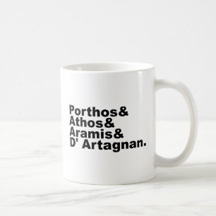 Mug Quatre mousquetaires - Porthos Athos Aramis D'Arta