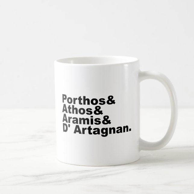 Mug Quatre mousquetaires - Porthos Athos Aramis D'Arta (Droite)