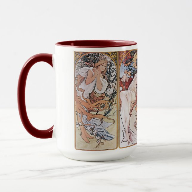 Mug Quatre saisons, Mucha (Gauche)