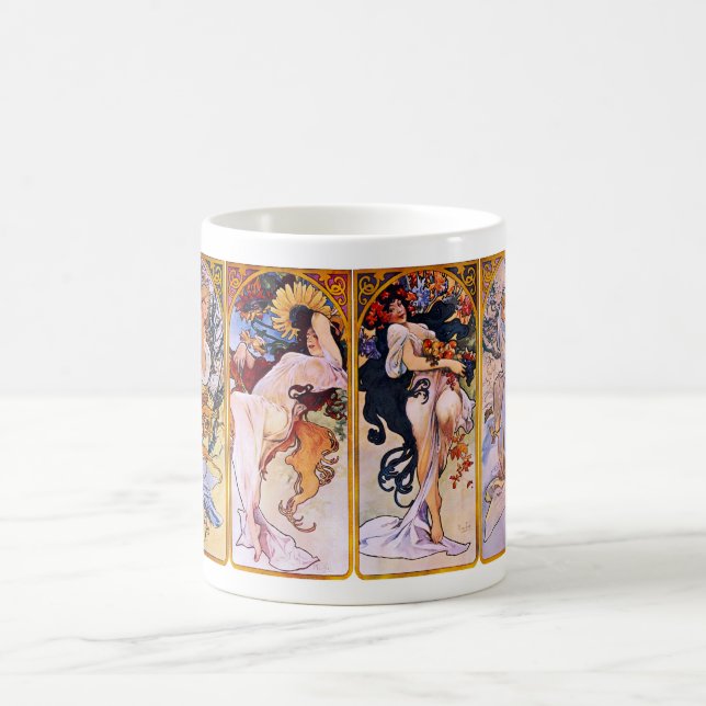 Mug Quatre saisons par Alphonse Mucha 1895 (Centre)