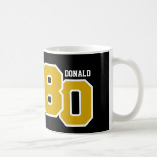 Mug quatre-vingtième OR d'anniversaire et V008A noir