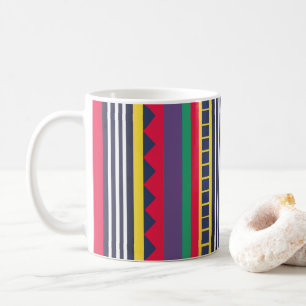 Mug Quatre-vingts Rayures colorées Motif années quatre