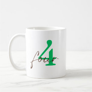 Mug Quatrième anniversaire des 4 ans avec personnalisa