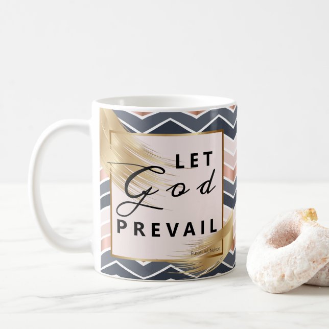 Mug Que Dieu l'emporte, Russell M Nelson Citation de l (Avec donut)