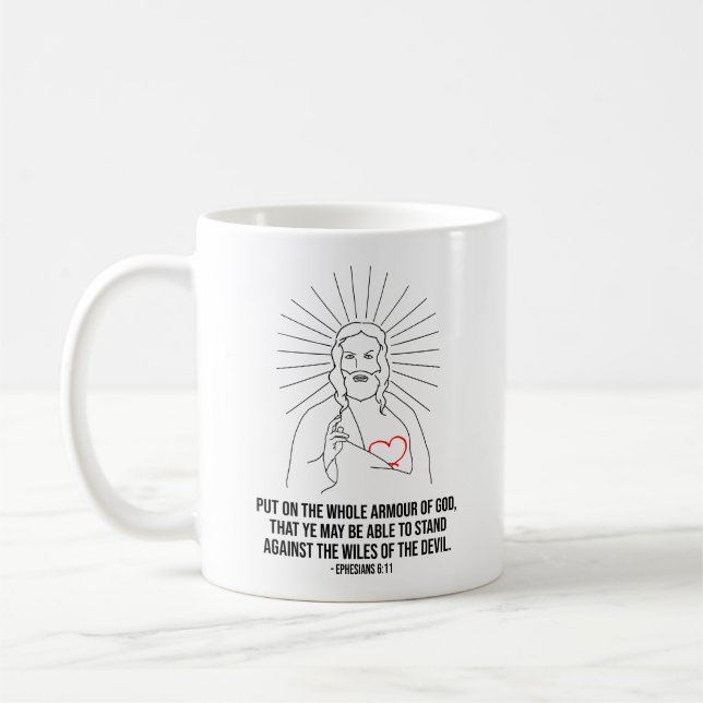 Mug Que Dieu Vous Bénisse. Mets Sur Toute L'Armure De  (Gauche)
