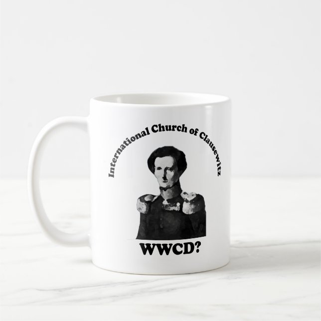 Mug Que ferait Carl - Int Church of Clausewitz BW (Gauche)