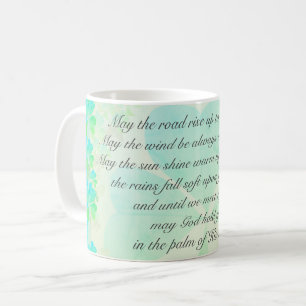 Mug "Que la route monte..." Shamrocks de bénédiction i