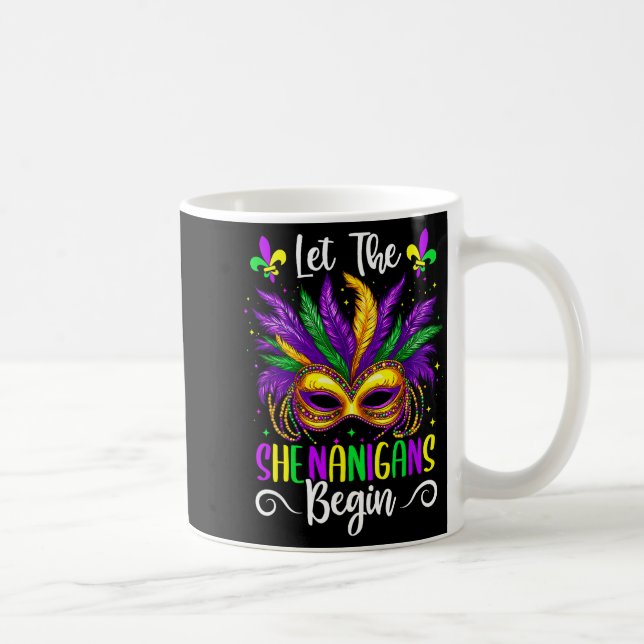 Mug Que les Shenanigans commencent Bouffon Drôle Mardi (Droite)
