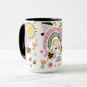 Mug Queen BEES Cute BFF, Baby Girl, Girly Toxits Rose