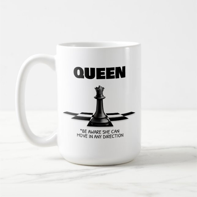 Mug Queen Chess Sachez Qu'Elle Peut Se Déplacer Dans N (Gauche)