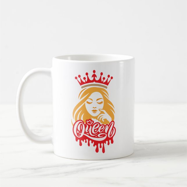 Mug Queen Design – Elegant Royal Crown (Gauche)