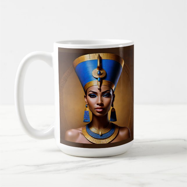 Mug "Queen Nefertiti" Belle reine africaine antique (Gauche)