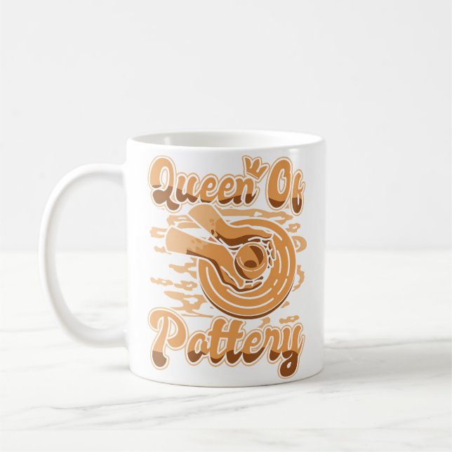 Mug Queen Of Pottery Pottery Pro Wheel Hobby Lover Pot (Gauche)