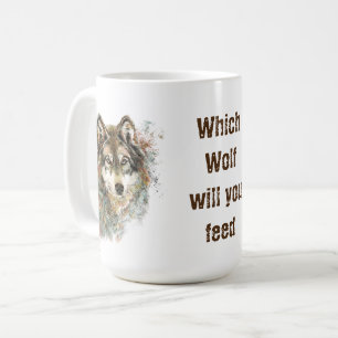 Mug "Quel loup allez-vous nourrir" Inspiration Wolf Ar