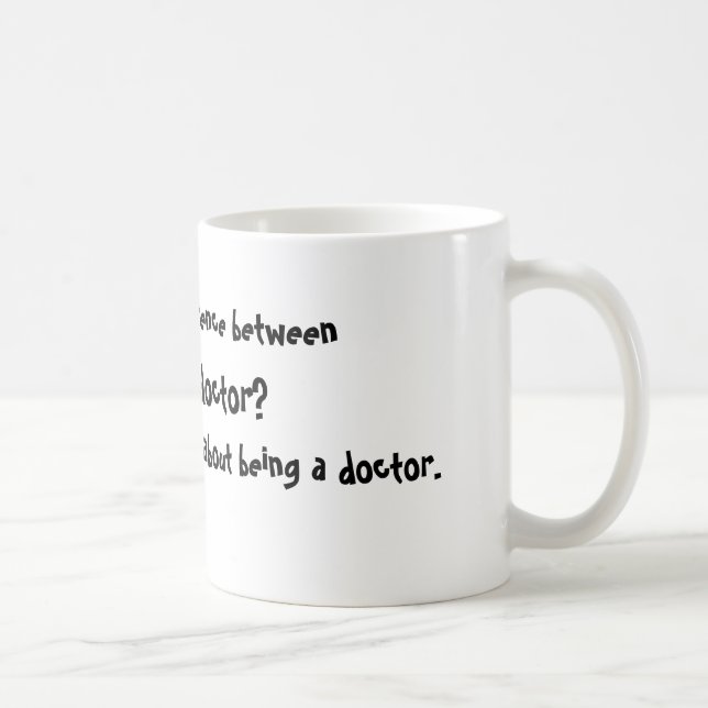 Mug Quelle est la différence entre, Dieu, et un (Droite)