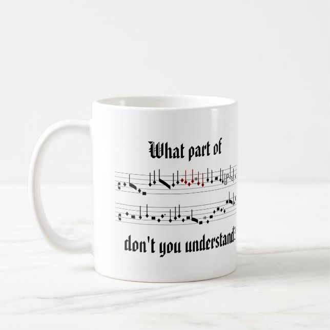 Mug Quelle partie de notation musicale médiévale de la (Gauche)