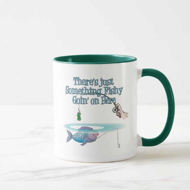 Mug Quelque Chose De Pêcheur Qui Se Déroule Sur Un Eng (Droite)