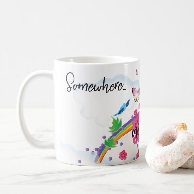 Mug Quelque part au-dessus de l'arc-en-ciel (Avec donut)