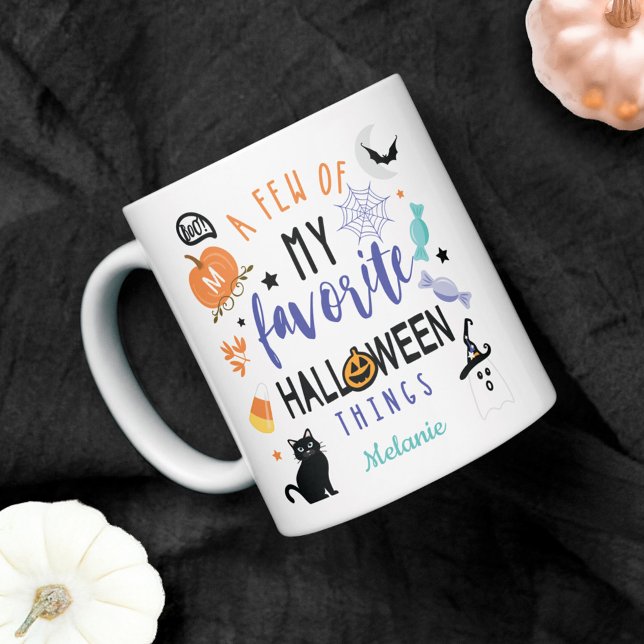 Mug Quelques-unes de mes choses d'Halloween préférées  (Créateur téléchargé)