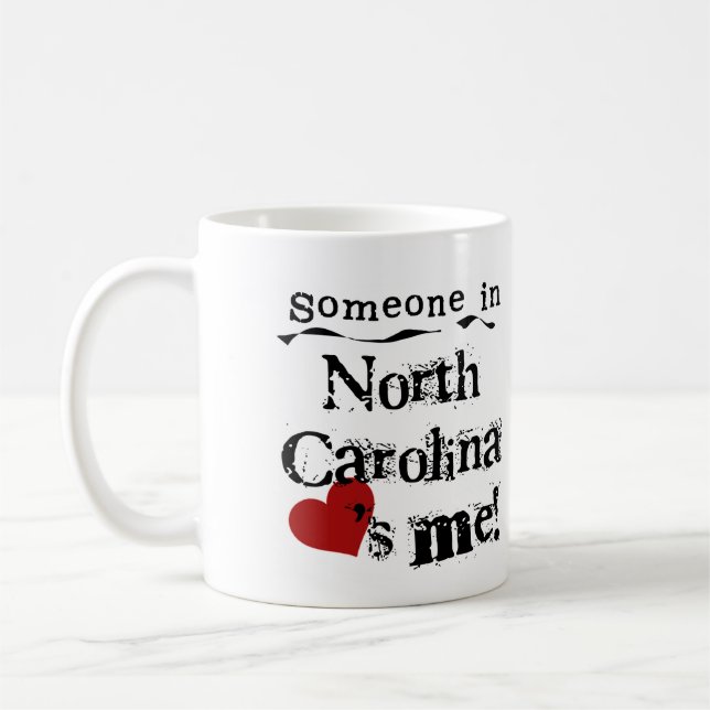 Mug Quelqu'un en Caroline du Nord m'aime (Gauche)