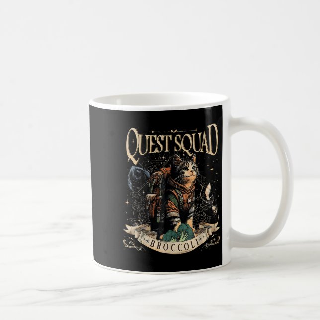 Mug Quest Imaginaire Squad Broccoli Kitten Chat drôle (Droite)