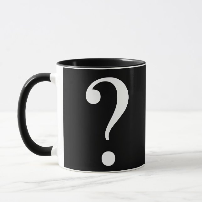 Mug Question Mark Mystery Oser Black White Musique (Gauche)