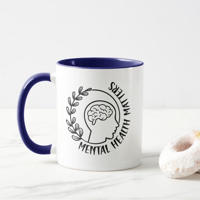 Mug Questions de santé mentale (Avec donut)