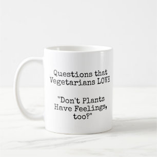 Mug Questions que les végétariens AIMENT ! Les plantes