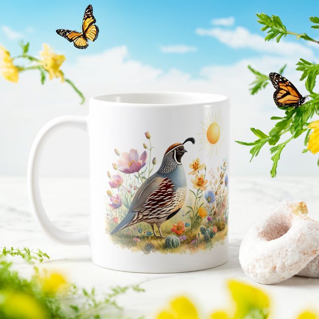 Mug Queue de la Californie à l'aquarelle de printemps  (Créateur téléchargé)