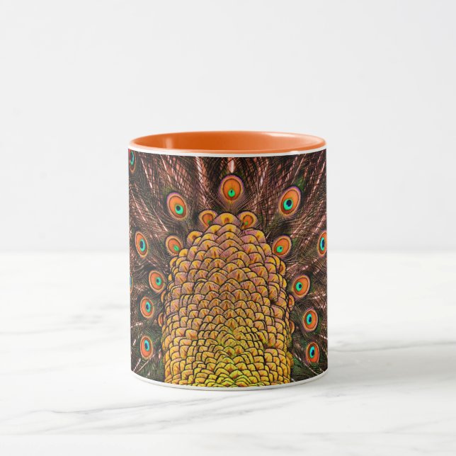 Mug Queue Gold Peacock (Centre)
