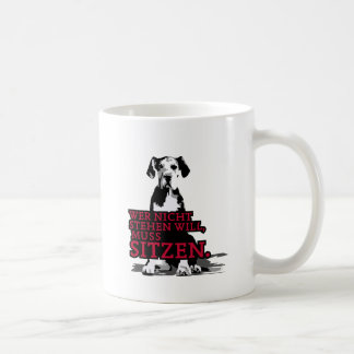 Mug Qui ne veut pas se tenir debout chiot Dogue Allema