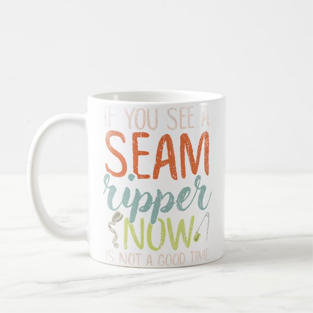 Mug Quilter Fabric Seamstress Craft Quilting Sewer Fun (Gauche)