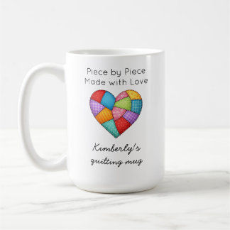 Mug Quilting Colorful Patchwork Heart Sewing