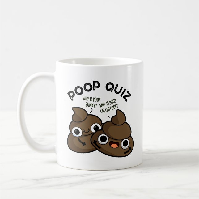 Mug Quiz de caca Blague de caca rigolote  (Gauche)