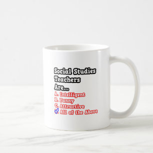 Mug Quiz de l'enseignant d'études sociales...Plaisante