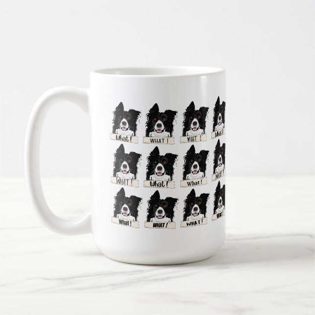 Mug Quoi ! Bordure Collie (Gauche)