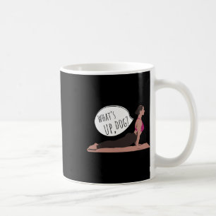 Mug Quoi de neuf chien drôle de yoga pour les hommes f