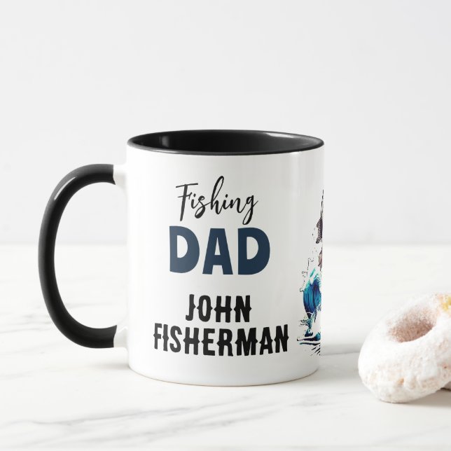 Mug Quote de pêche aux gros poissons (Avec donut)